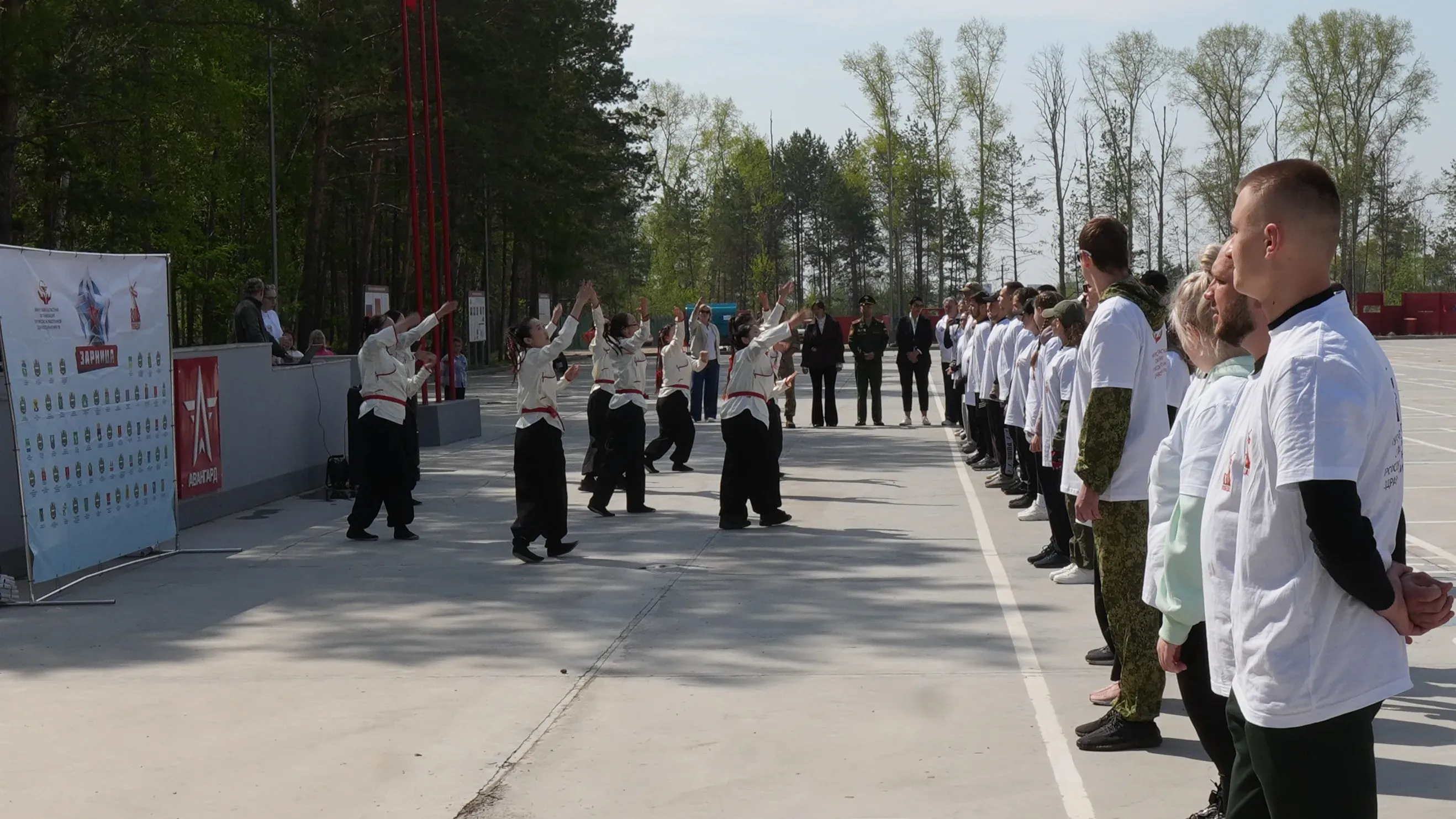 Students of Amur State Medical Academy participating in the patriotic game Zarnitsa – Field Medic