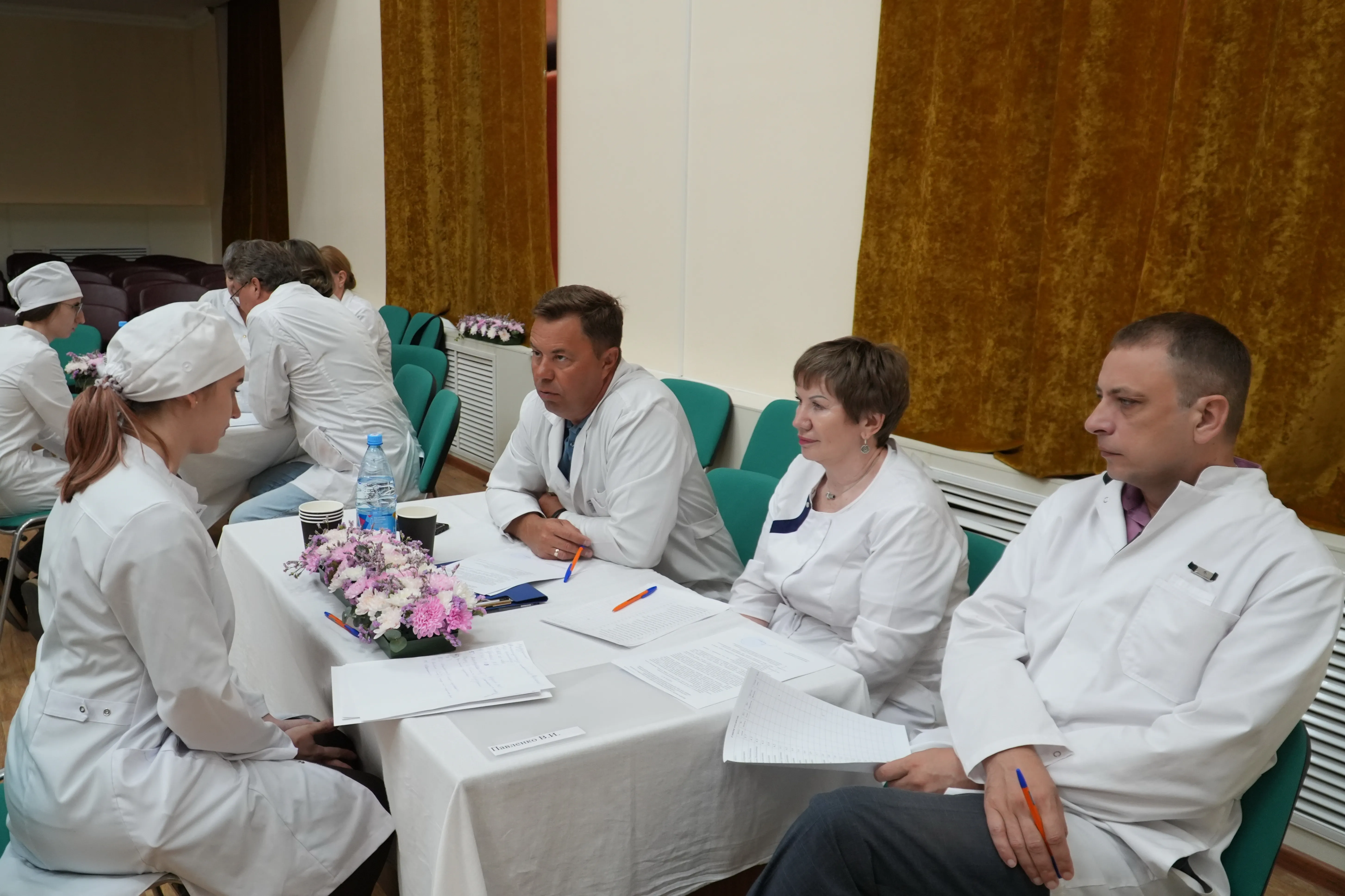 Pediatric students taking state exams in Russia