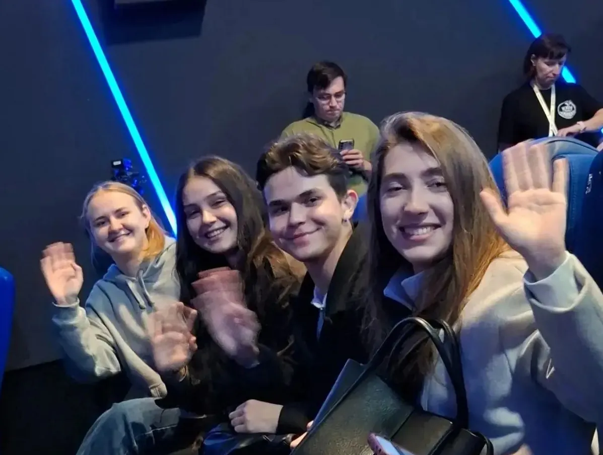 Second-year medical students attending a cultural film screening in Blagoveshchensk